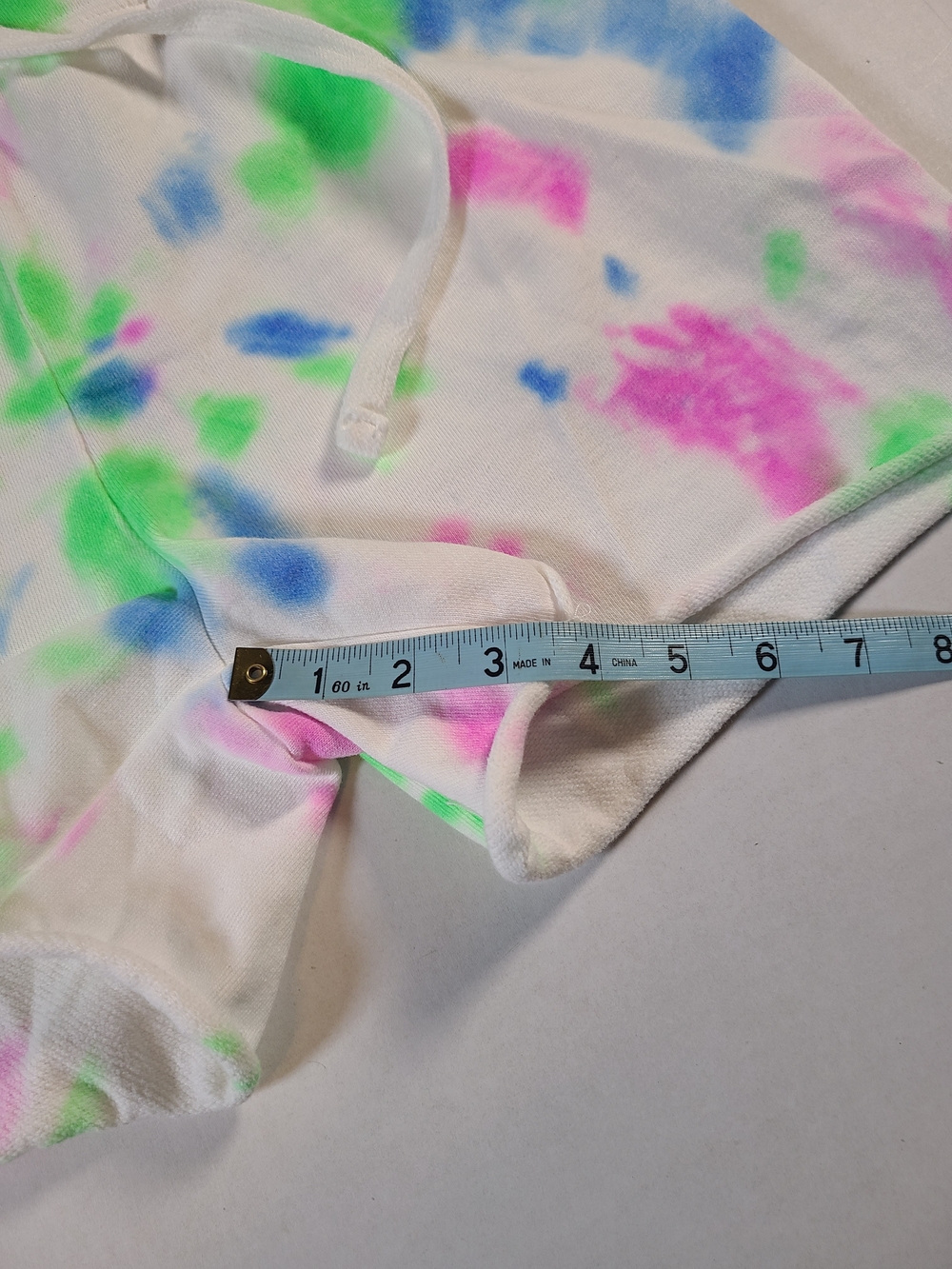 Jenni Intimates Womens M Pastel Tie-Dye White Lounge Lounge Shorts Drawstring - Picture 8 of 10